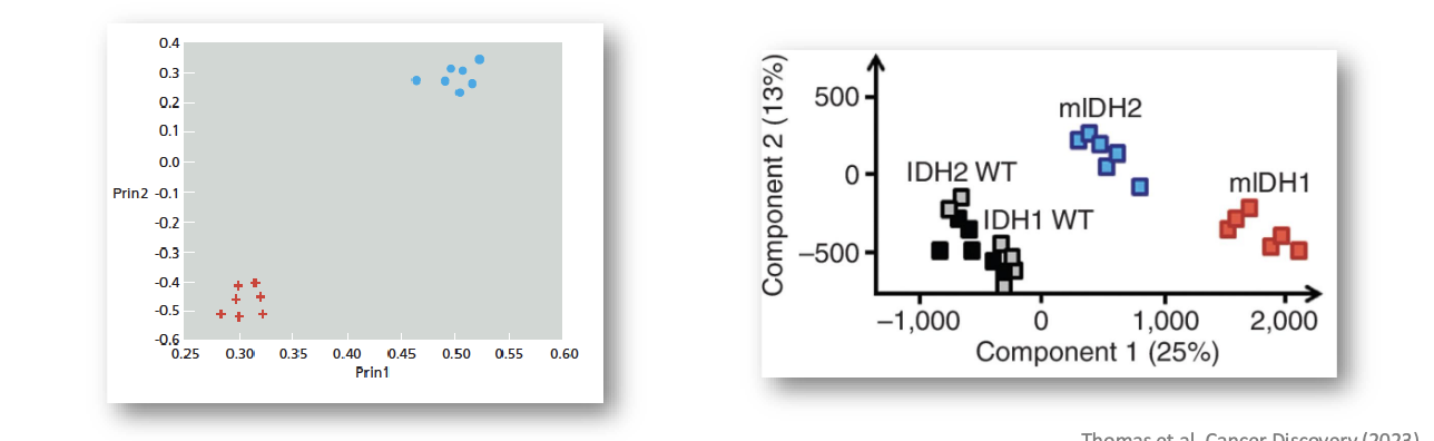 <ul><li><p>method for combining the properties of an object</p></li><li><p>can simplify the data to minimize their effect</p></li><li><p>reduce the data to only <strong>2 or 3 </strong>principal components</p></li></ul><p></p>