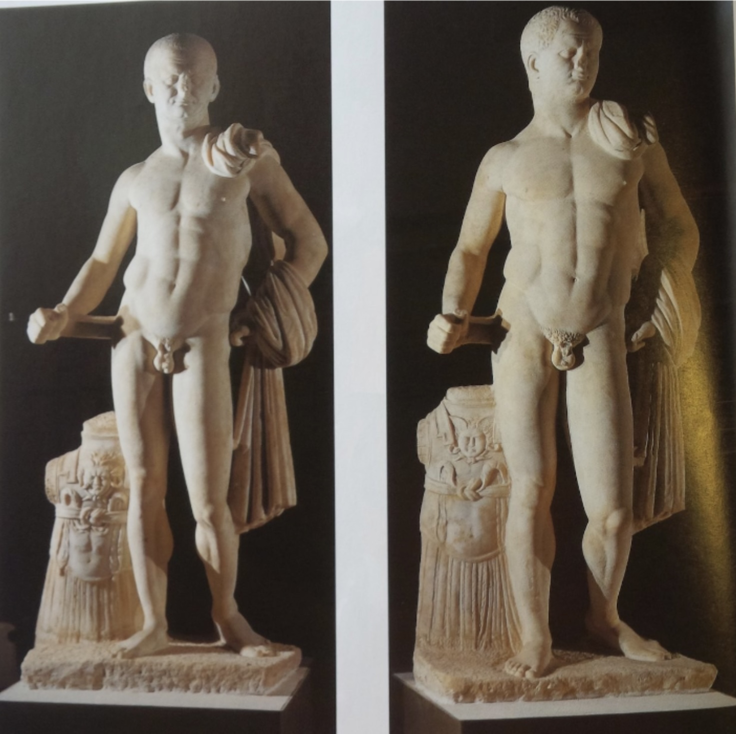 <p>Statues of Vespasian and Titus</p>
