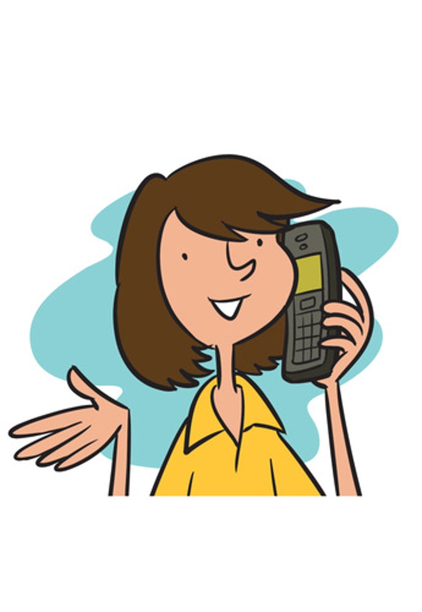 <p>Talking on a Cell Phone to Another Person</p>