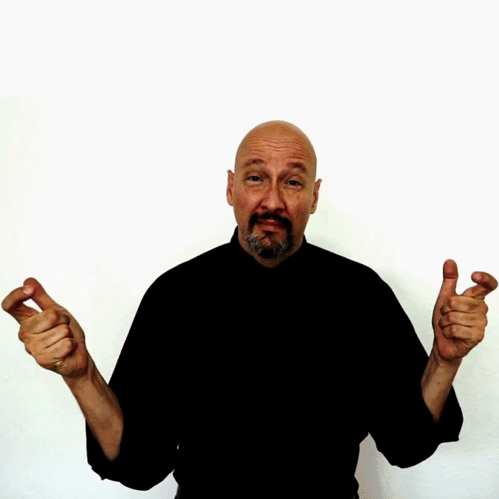 <p><span style="font-size: medium">"L" hand index fingers are bent</span></p>