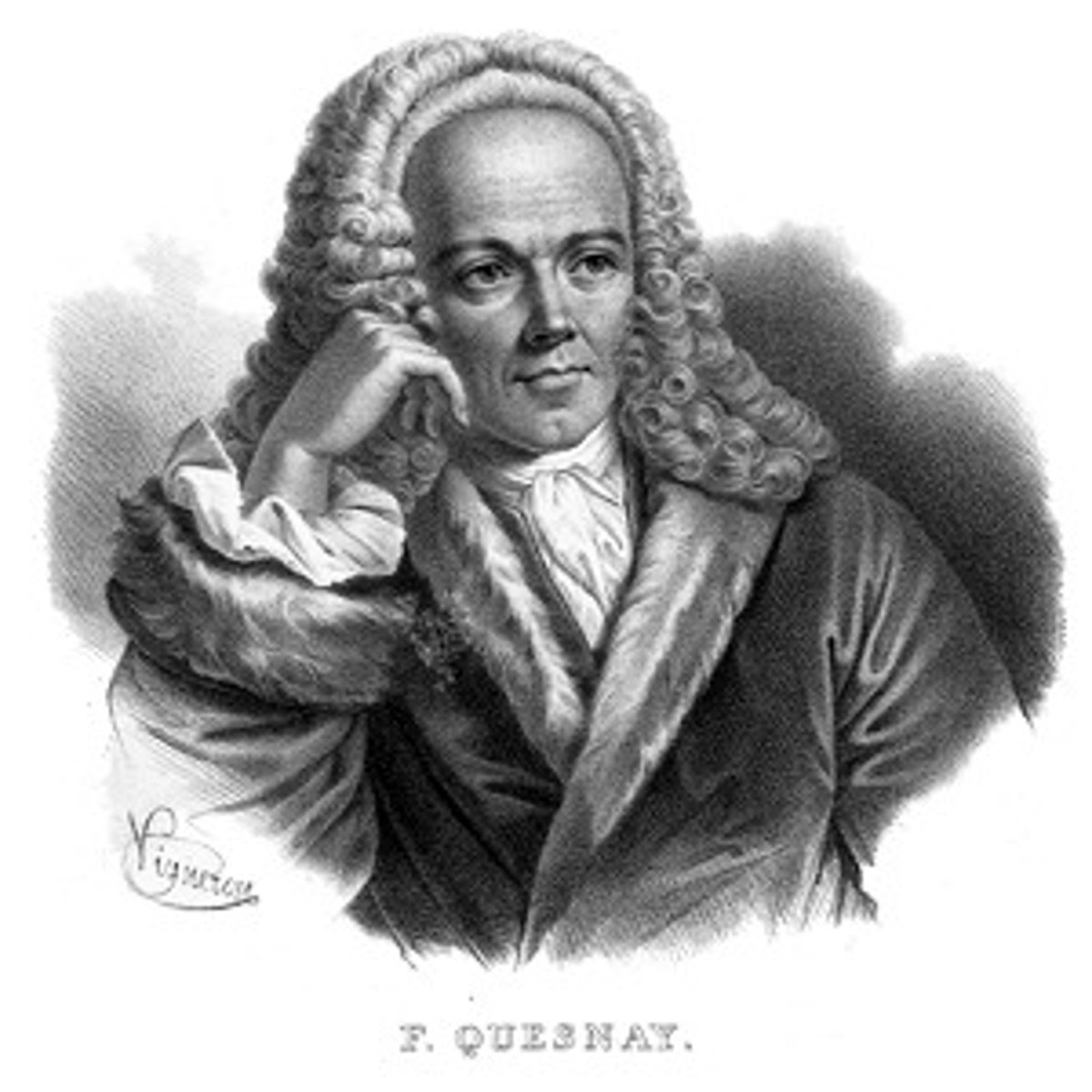 <p>Enlightenment economists who believed land and agriculture were the true sources of wealth, like François Quesnay's Tableau Économique.</p>