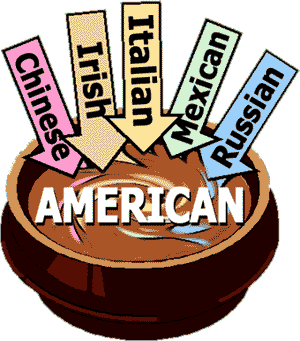 a mixture of different cultures and races living together