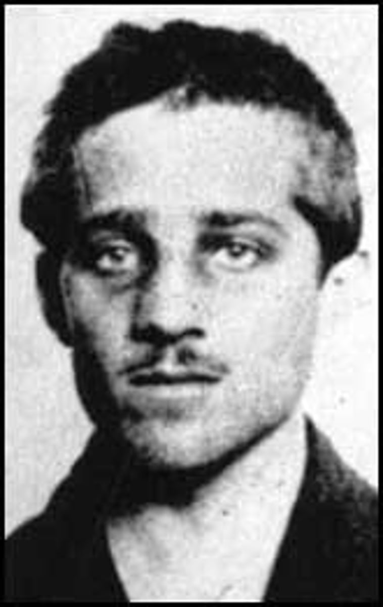 <p>The assassin of Archduke Francis Ferdinand of Austria, a member of the Black Hand</p>