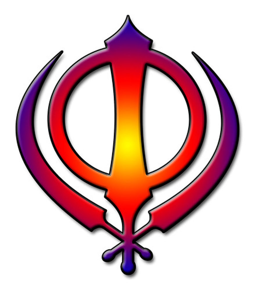 <p>the doctrines of a monotheistic religion founded in northern India in the 16th century by Guru Nanak and combining elements of Hinduism and Islam</p>