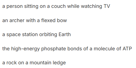 <p>Which of these is exhibiting kinetic </p><p>energy?  </p>