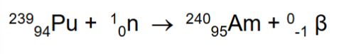 <p>Neutron capture events involving plutonium may lead to ___ _______.</p>