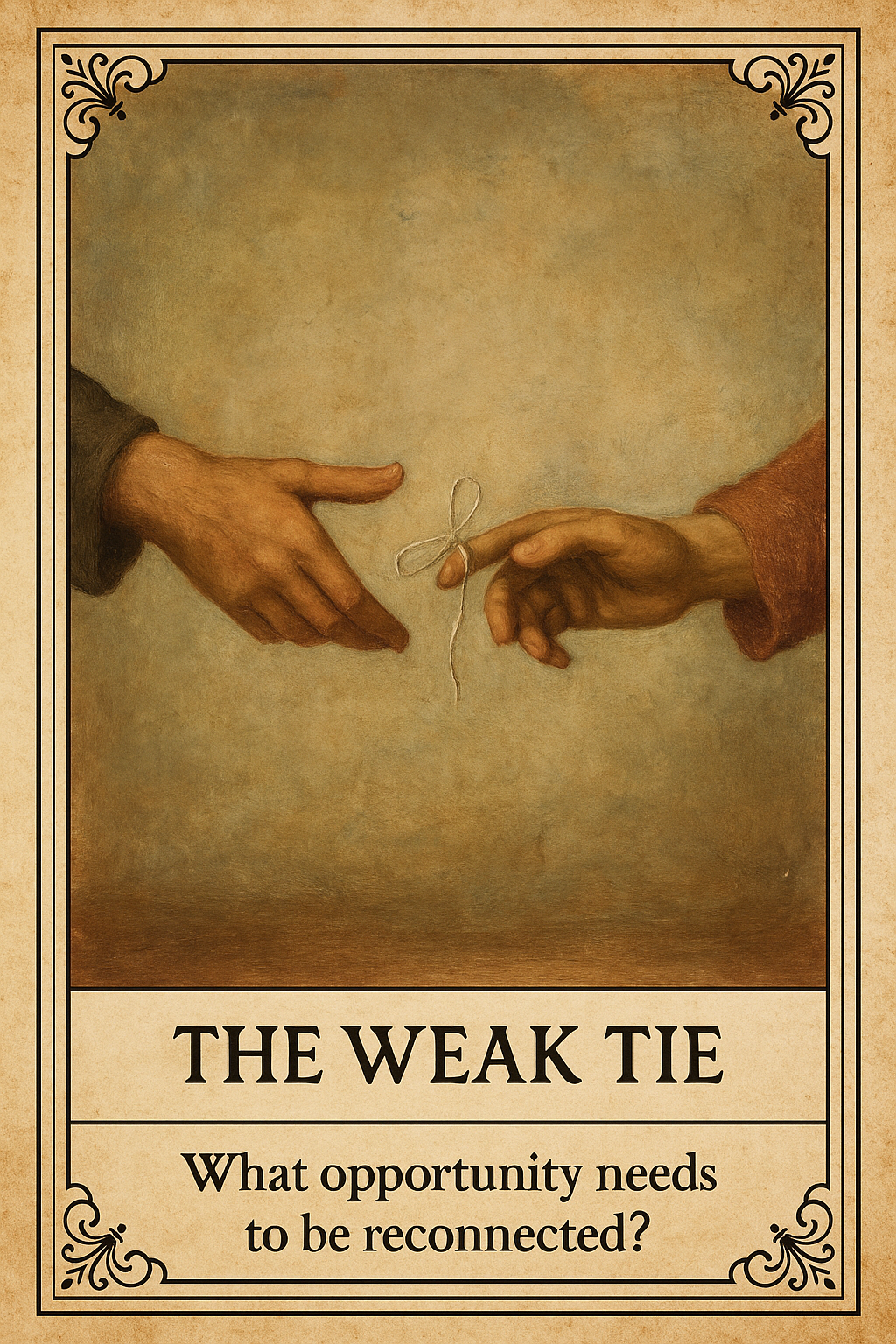 <p>What opportunity needs to be reconnected?</p>