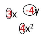A constant that a variable or expression is multiplied by.