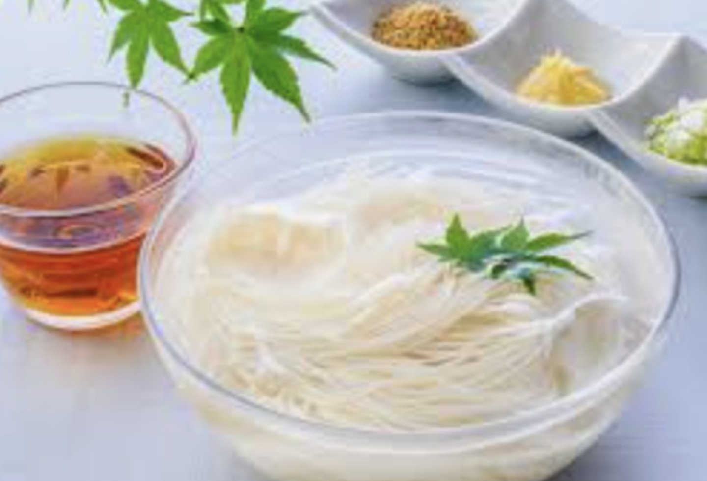 <p>thin white cold noodles</p>