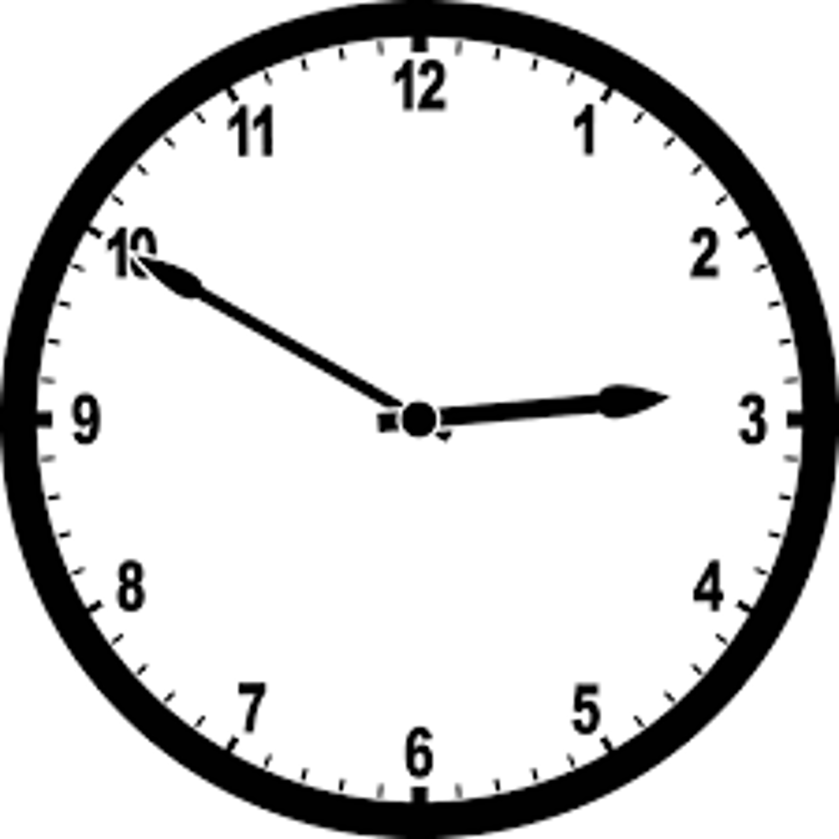 <p>It's 2:50 (ten to three).</p>