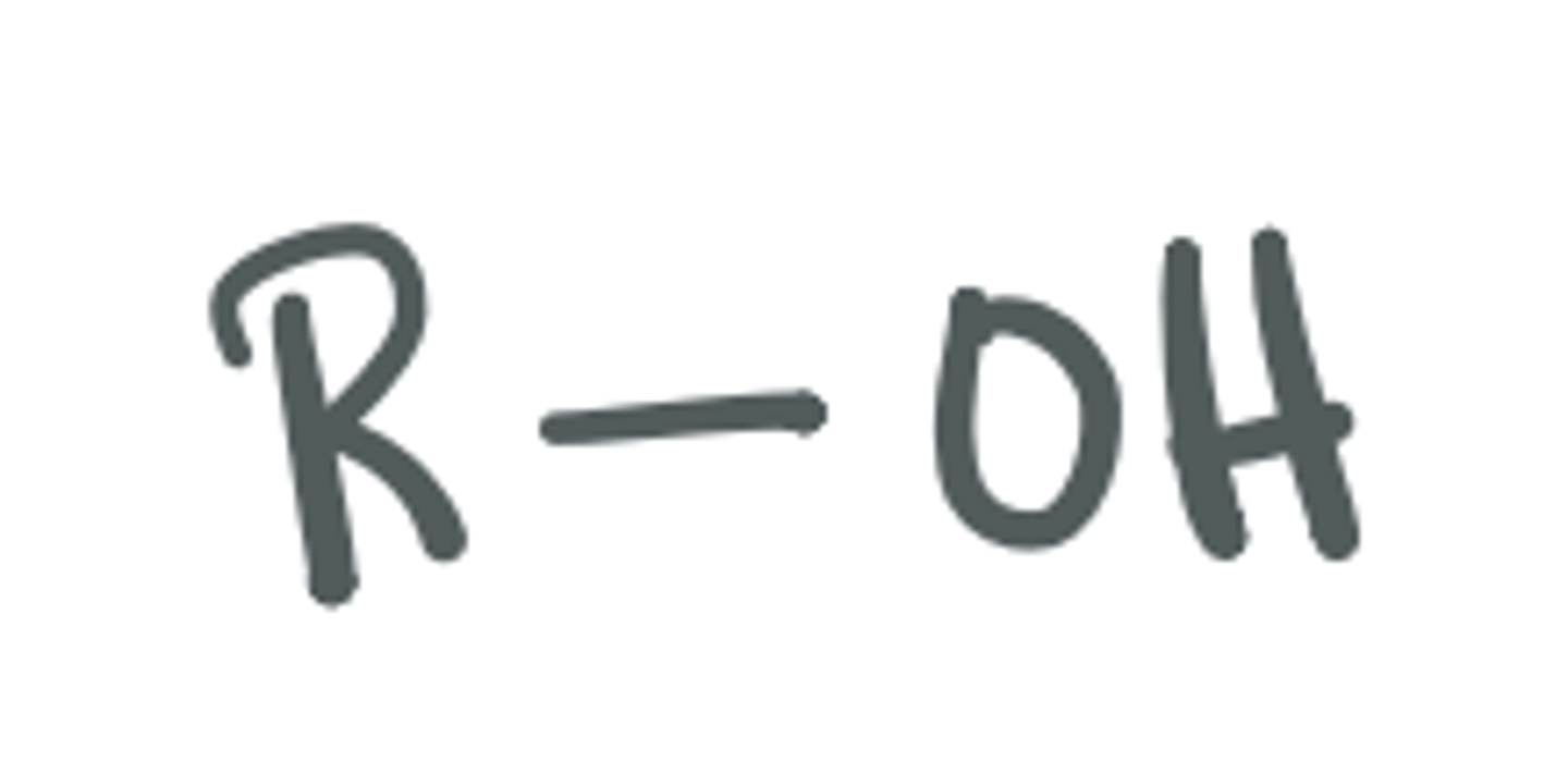 <p>(OH) group attached to a C atom; as long as its not on a carboxylic acid</p>