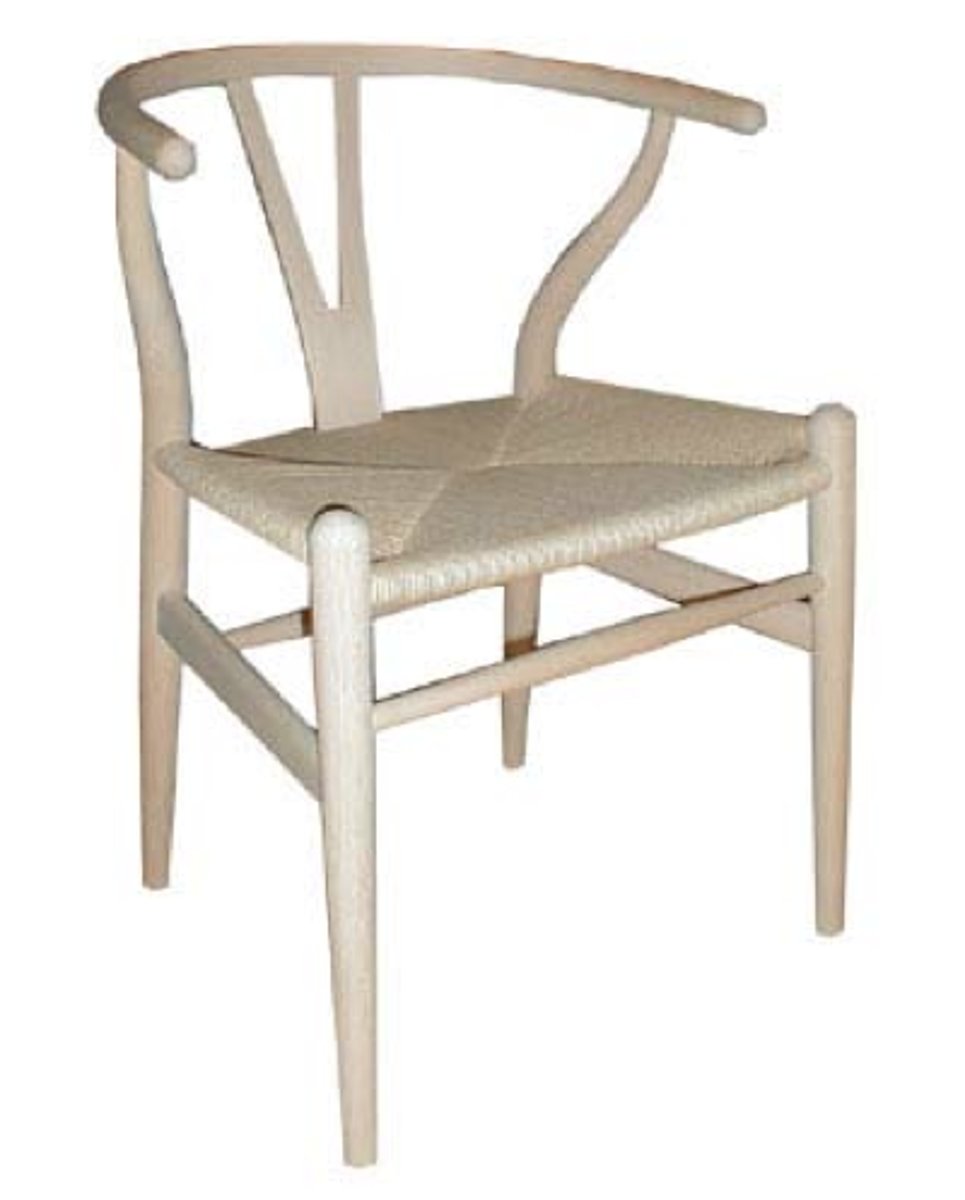 <p>Designed by Hans Wagner; The chair features a bentwood armrest and a paper cord rope seat in a woven envelope pattern. The chair is named after the Y or wishbone-shaped backrest.</p>