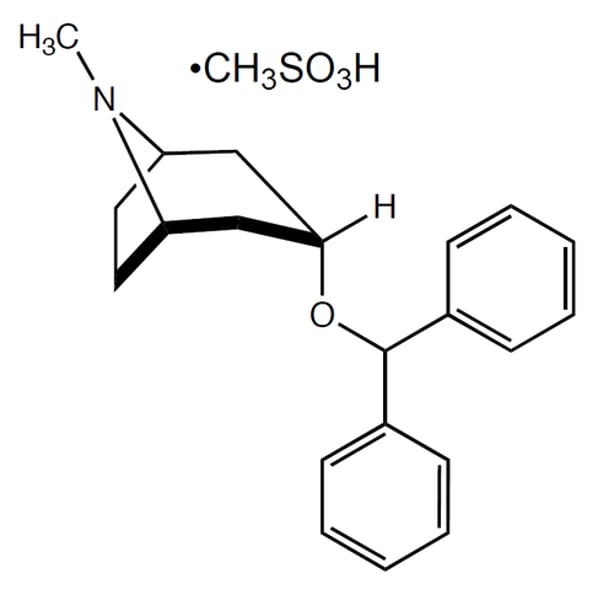 <p><strong>Brand:</strong> Cogentin</p><p><strong>Class:</strong> Anti-Parkinsonian, Anti-Cholinergic</p><p><strong>MOA:</strong> Antagonizes cholinergic receptors and histaminic receptors. May inhibit reuptake and storage of dopamine.</p>