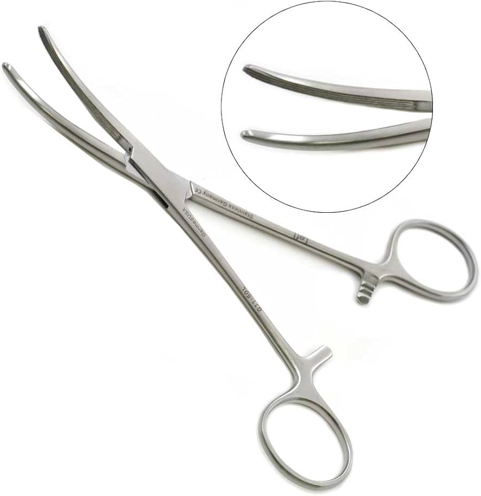 <p>Clamps big tissue bundles (used in hysterectomies)</p>