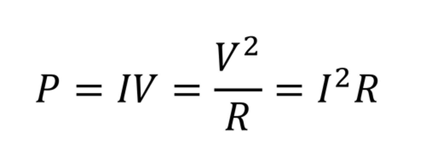 <p>P = E/t (J/s)</p>