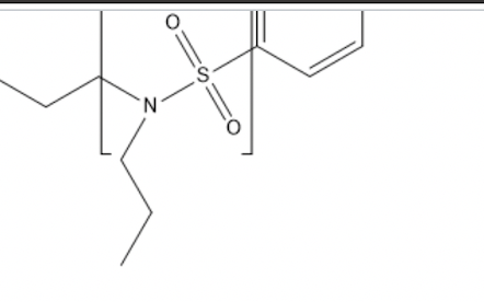 <p>Probenicid (shown above) is used for the treatment of gout.</p><p class="p1">The section shown in the brackets is which functional group?</p>