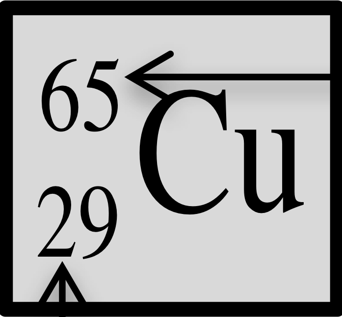 <p>Atomic number, mass number, number of protons, neutrons, and electrons</p>