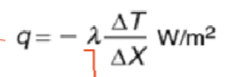 <p>Rate at which heat is conducted through a solid a steady state (temperature profile does not change with time).</p>