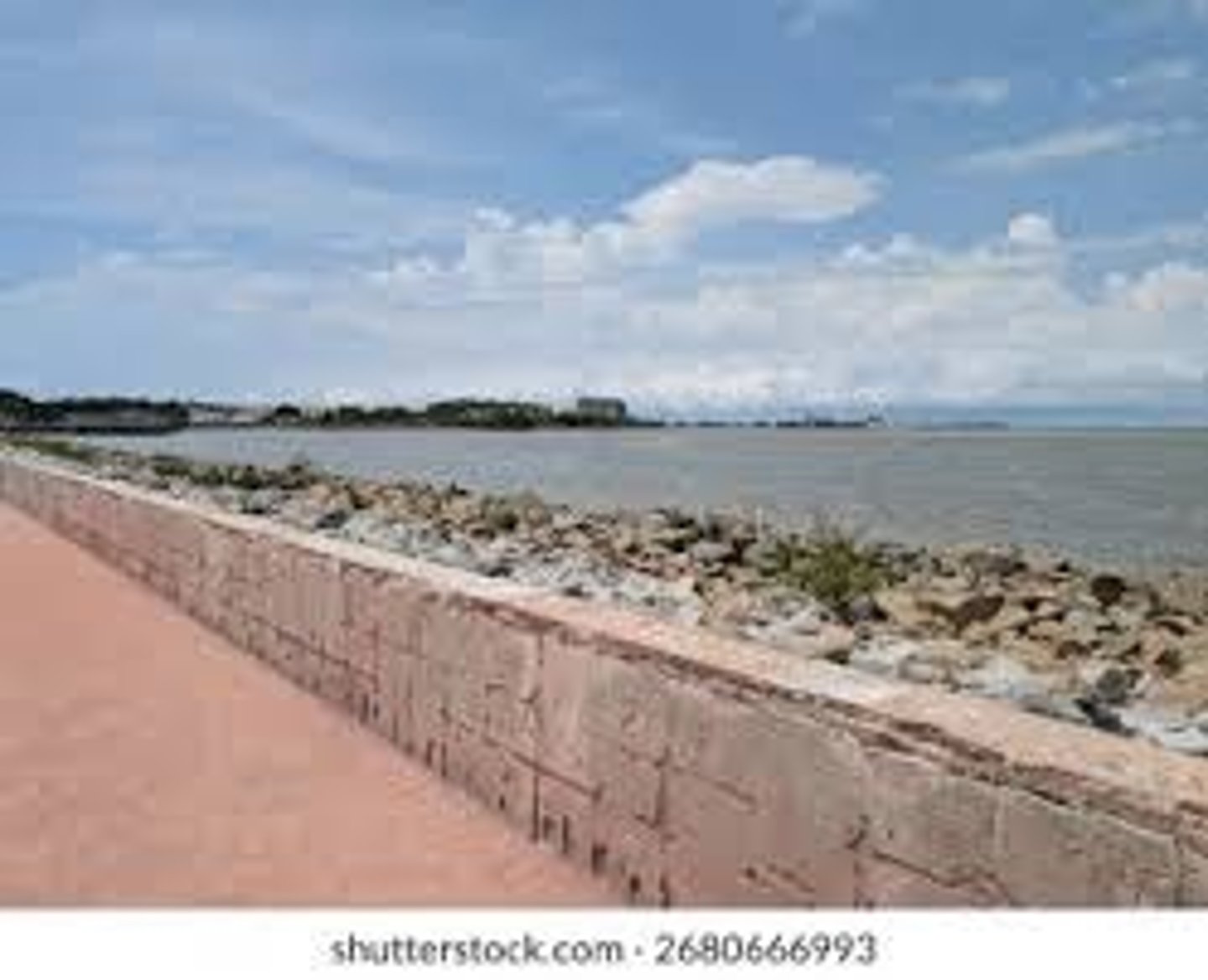 <p>a sea wall, embankment</p>