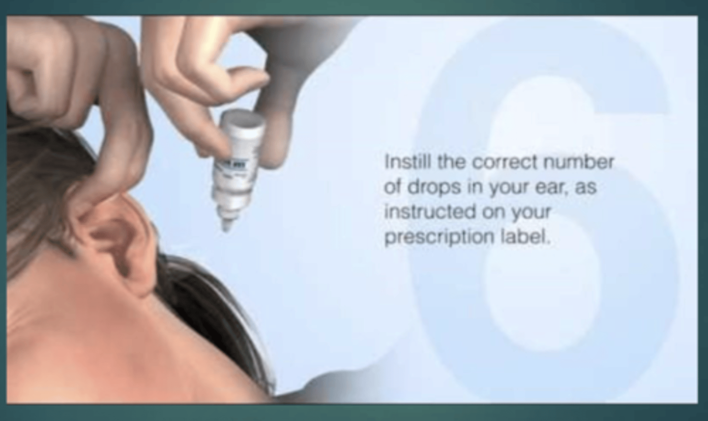 <p>- not inside</p><p>- ear canal</p>