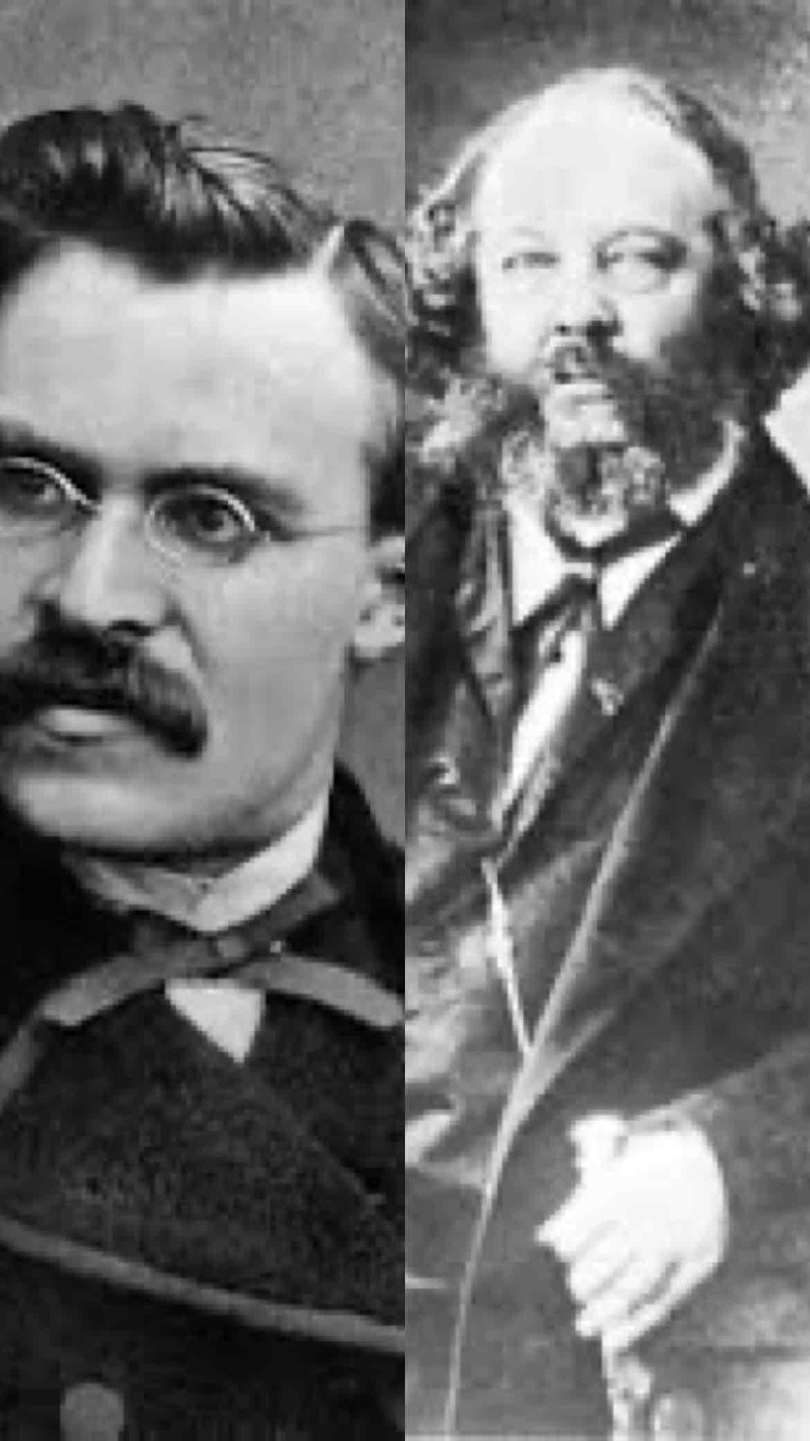 <p>Bakunin and Nietzsche are very anti-authoritarian but, present different solutions to mass politics. One anarchist the other libertarian. Two points made by each author that help understand their arguments.</p>