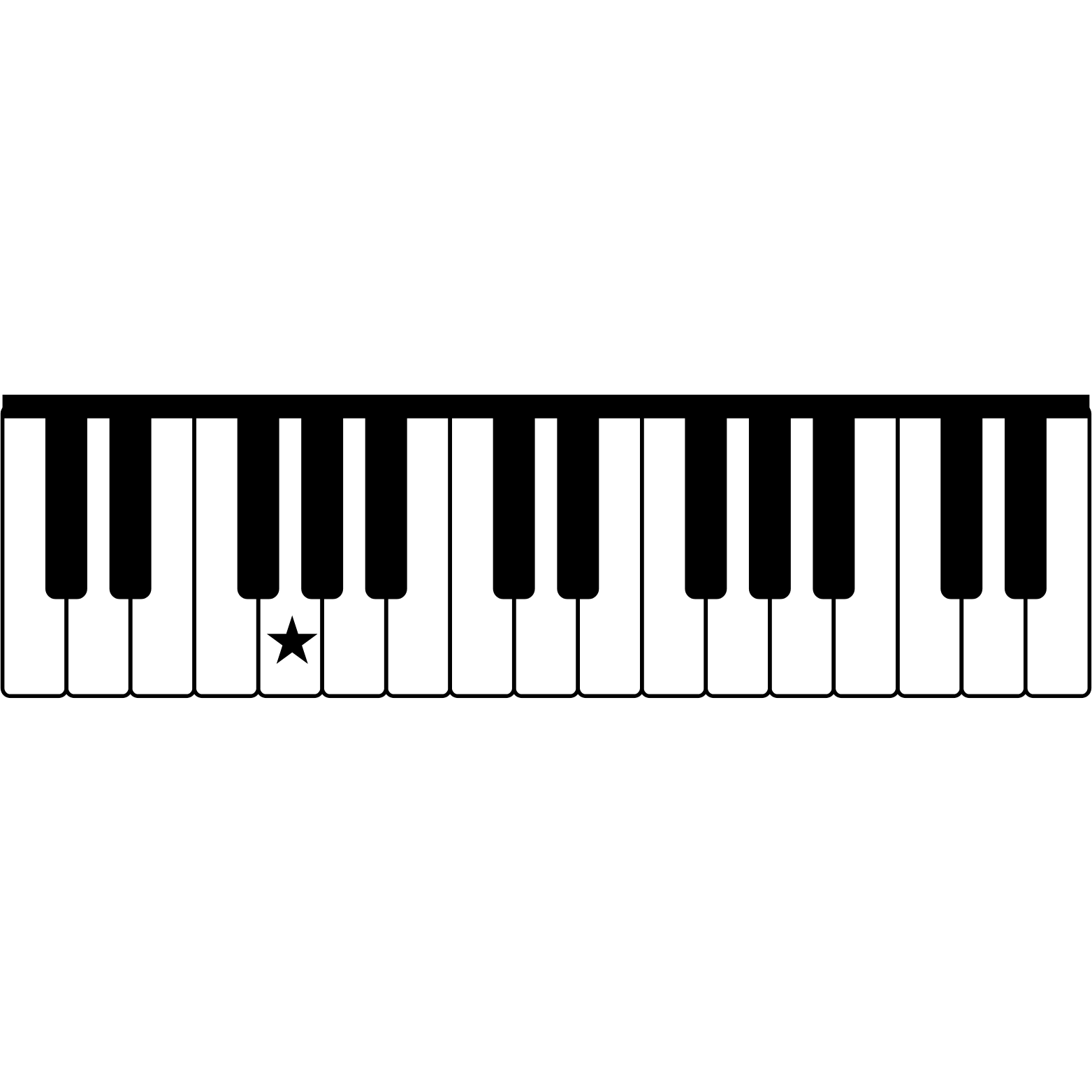 <p>What note is the star on?</p>