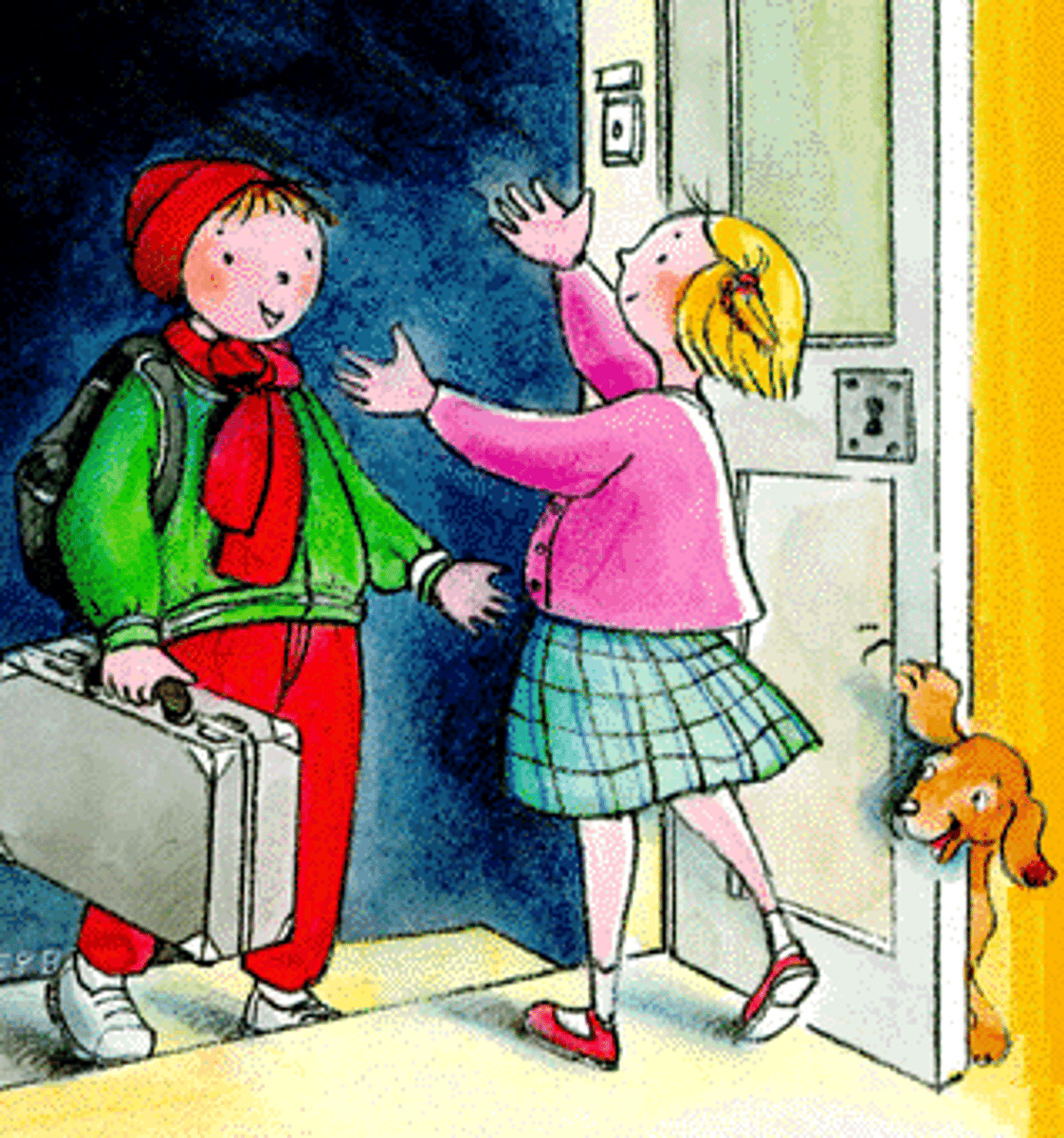<p>to welcome, to greet</p>