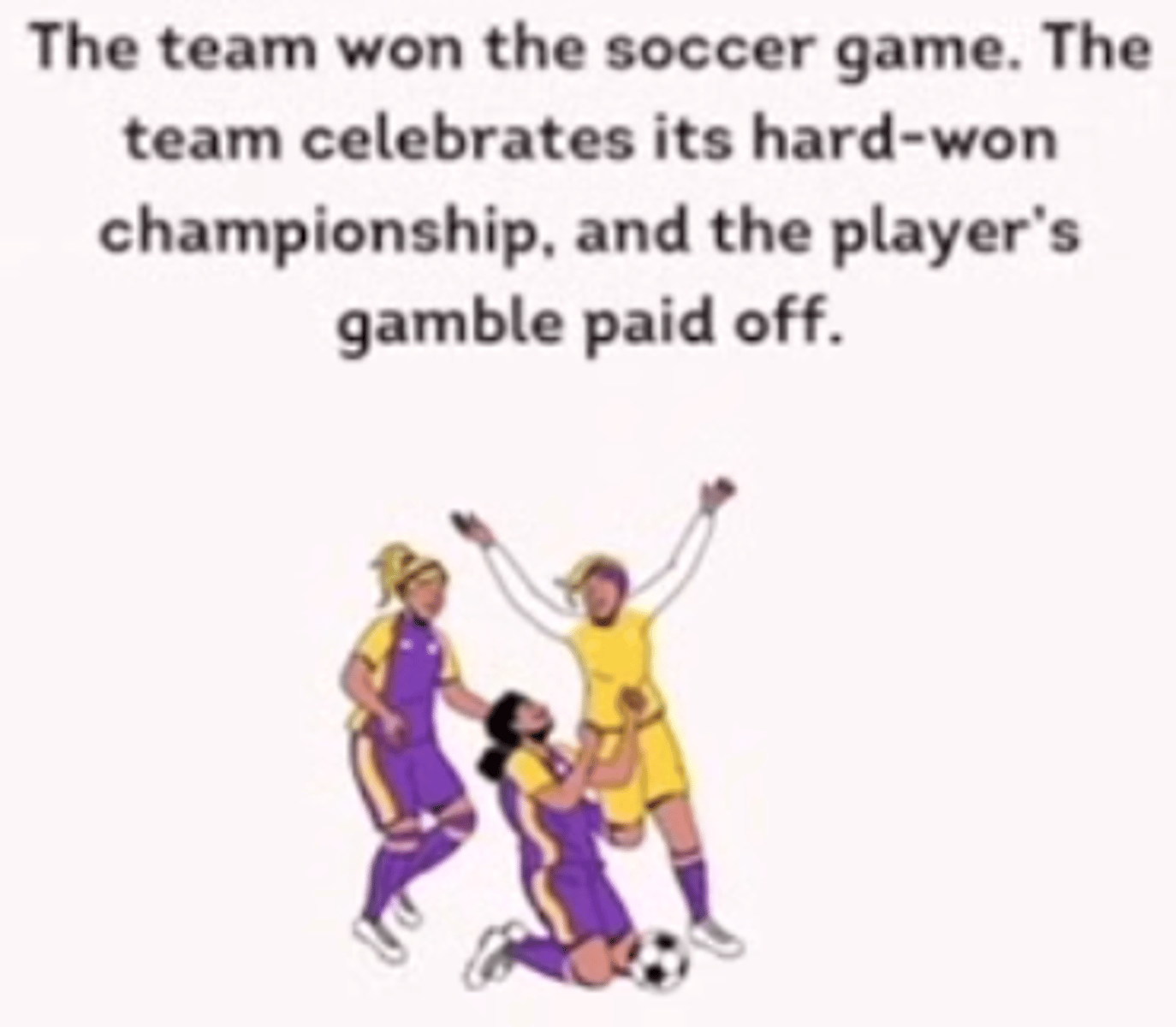 <p>The conclusion of the story, where the program is solved.</p>