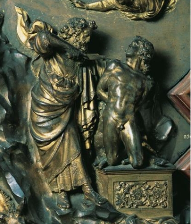 <p>Sacrifice of Isaac (detail)</p>