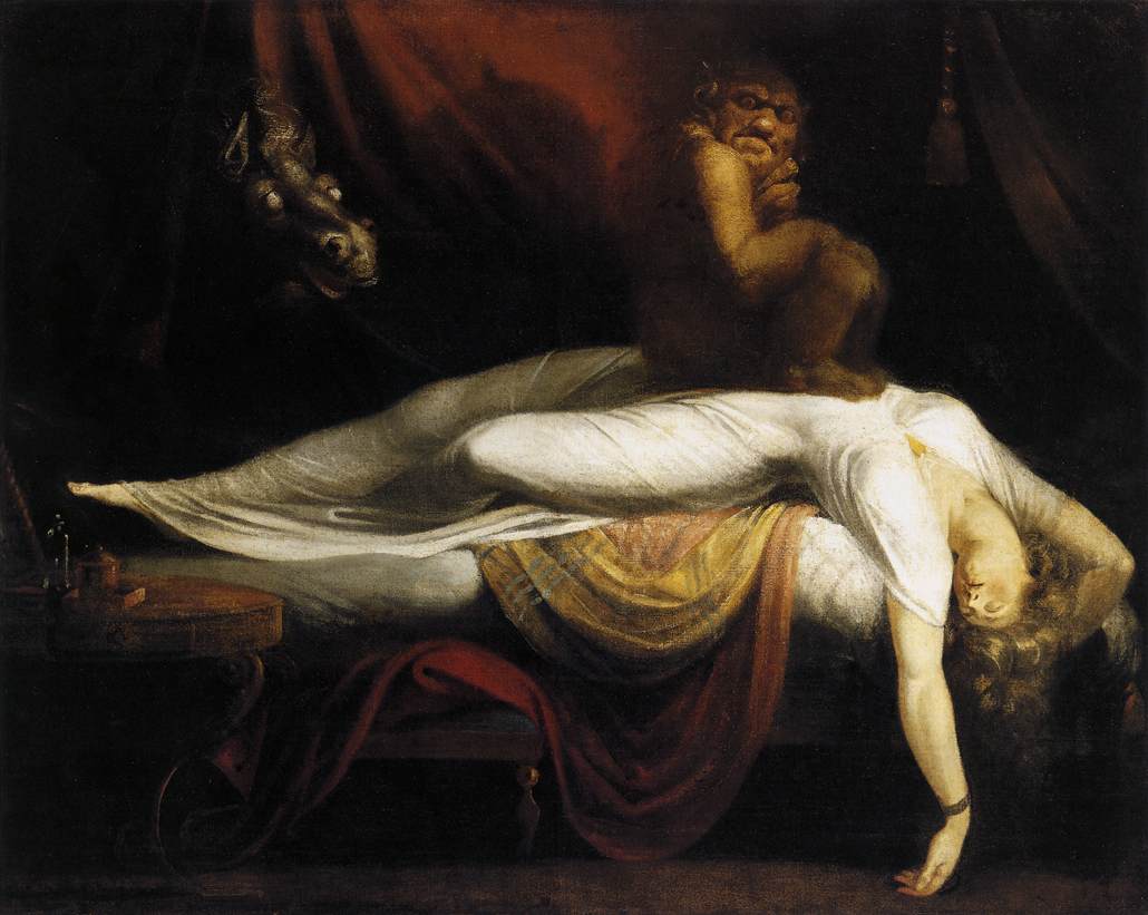 <p><strong>Materialism</strong></p><p><em>Enlightenment: economic growth, wealth, trade</em></p><p>–</p><p><em>“</em>Frightful must it be, for supremely frightful would be the effect of any human endeavor to mock the stupendous mechanism of the Creator of the world.” -Mary Shelley, <em>Frankenstein</em></p><p></p><p><em>(</em>Painting: <em>The Nightmare, </em>Henry Fuseli)</p>