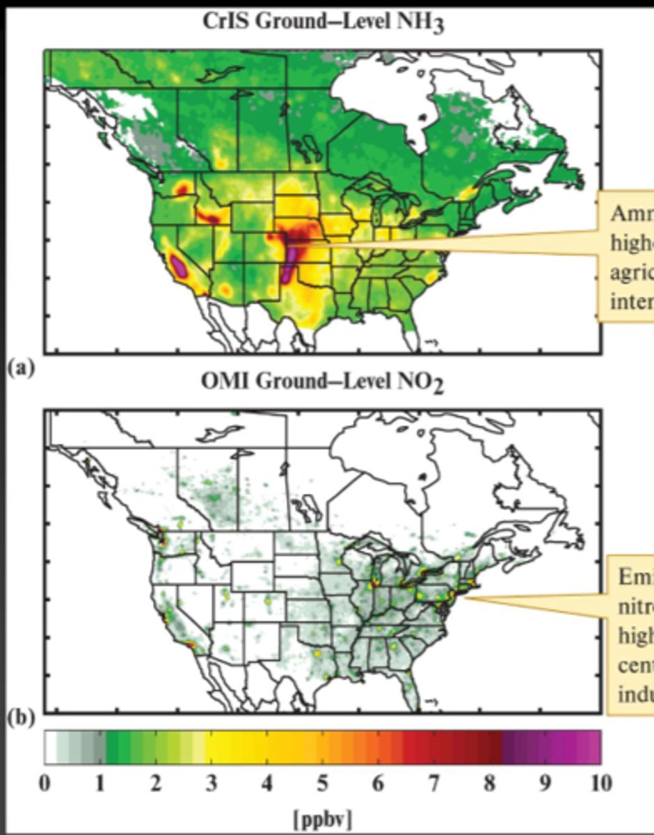 <p>The use of Industrial fertilizers from agriculture and fossil fuel emissions from cities and smokestacks</p>