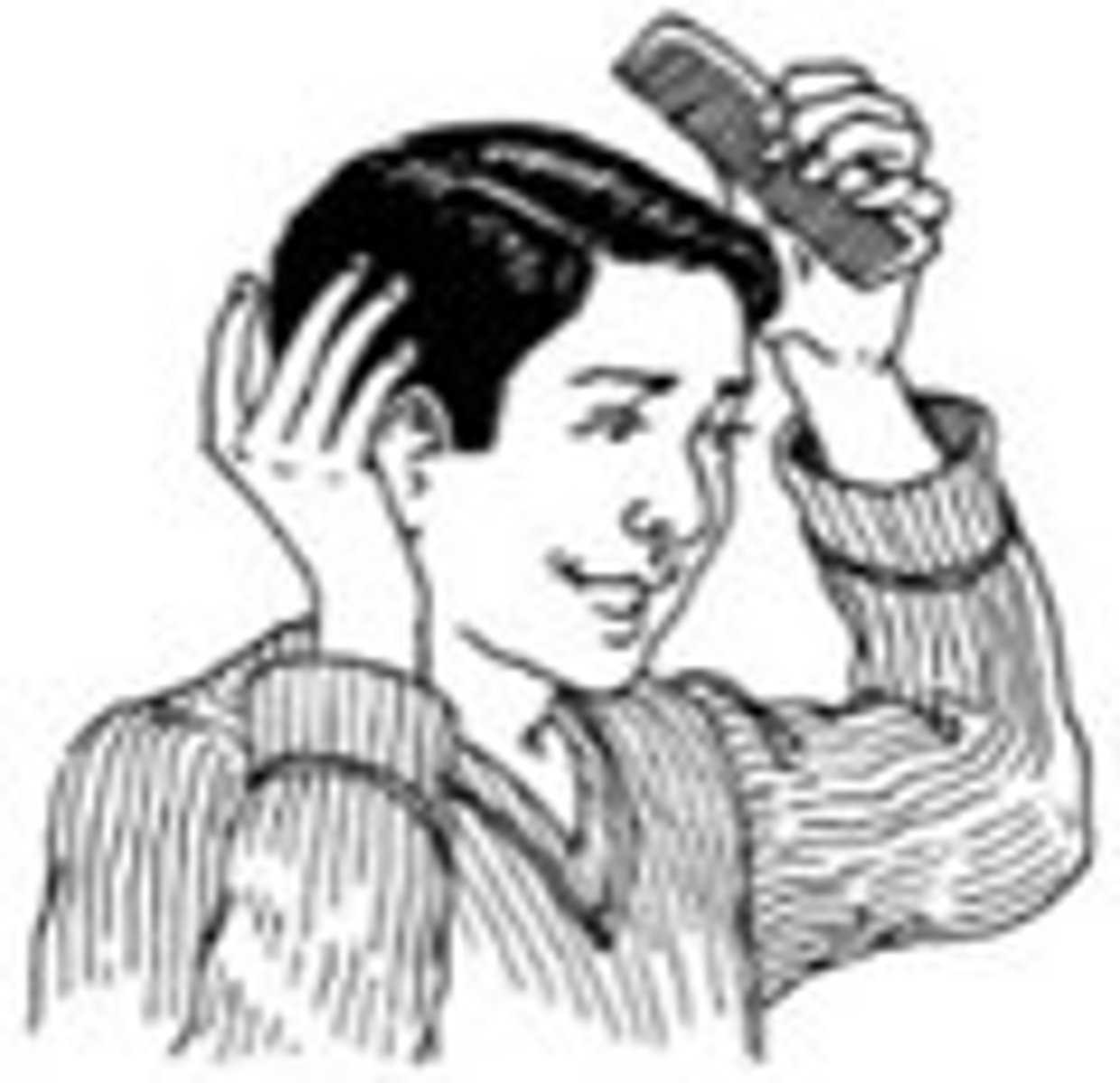 <p>to fix one's hair</p>