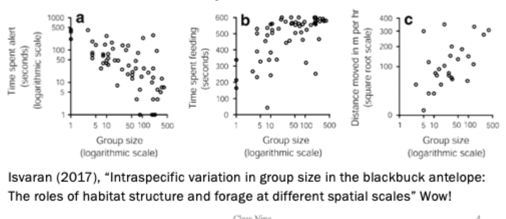 <ul><li><p>There musts be costs to group living or else all species would be social and<strong> they are not</strong></p></li><li><p><strong>Contagion risk, </strong>but resource depletion is big one since costly to move around a lot more</p></li><li><p>Catch viruses, when you’re alone, the time you spent alert is at the highest, you cannot forage because you gotta pay attention, for individual animals were less alert when they are in big group size </p></li></ul><p></p>