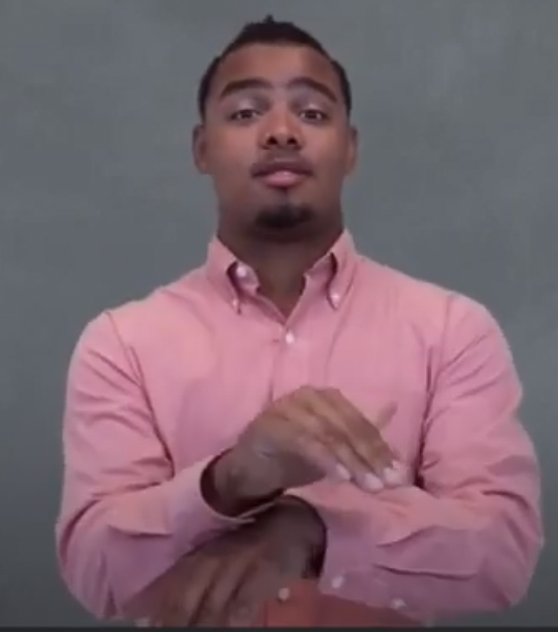 <p>see the top hand? start this with those fingers tapping your chin</p>