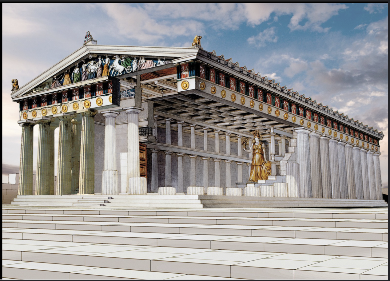 <p>The Parthenon (temple of Athena Parthenos)</p>