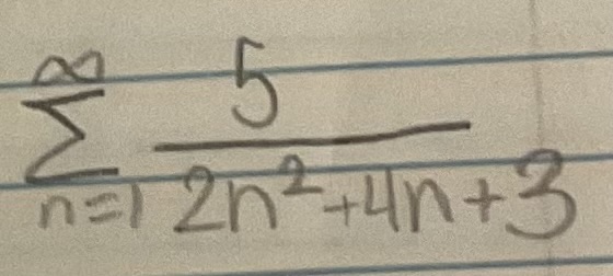<p>Determine if the series is convergent or divergent. If the series converges, find its sum (if it’s a geometric or telescoping series)</p>