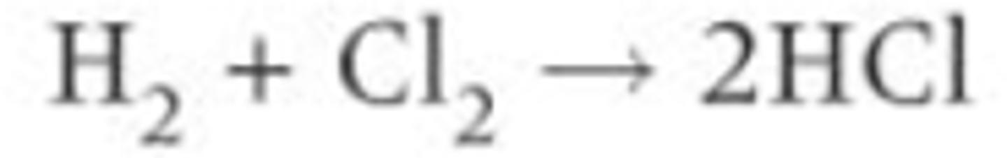 <p>You can put all of these reaction equations together and cancel out the radicals/molecules on both sides to produce an overall equation to convert chlorine and hydrogen into hydrogen chloride</p>