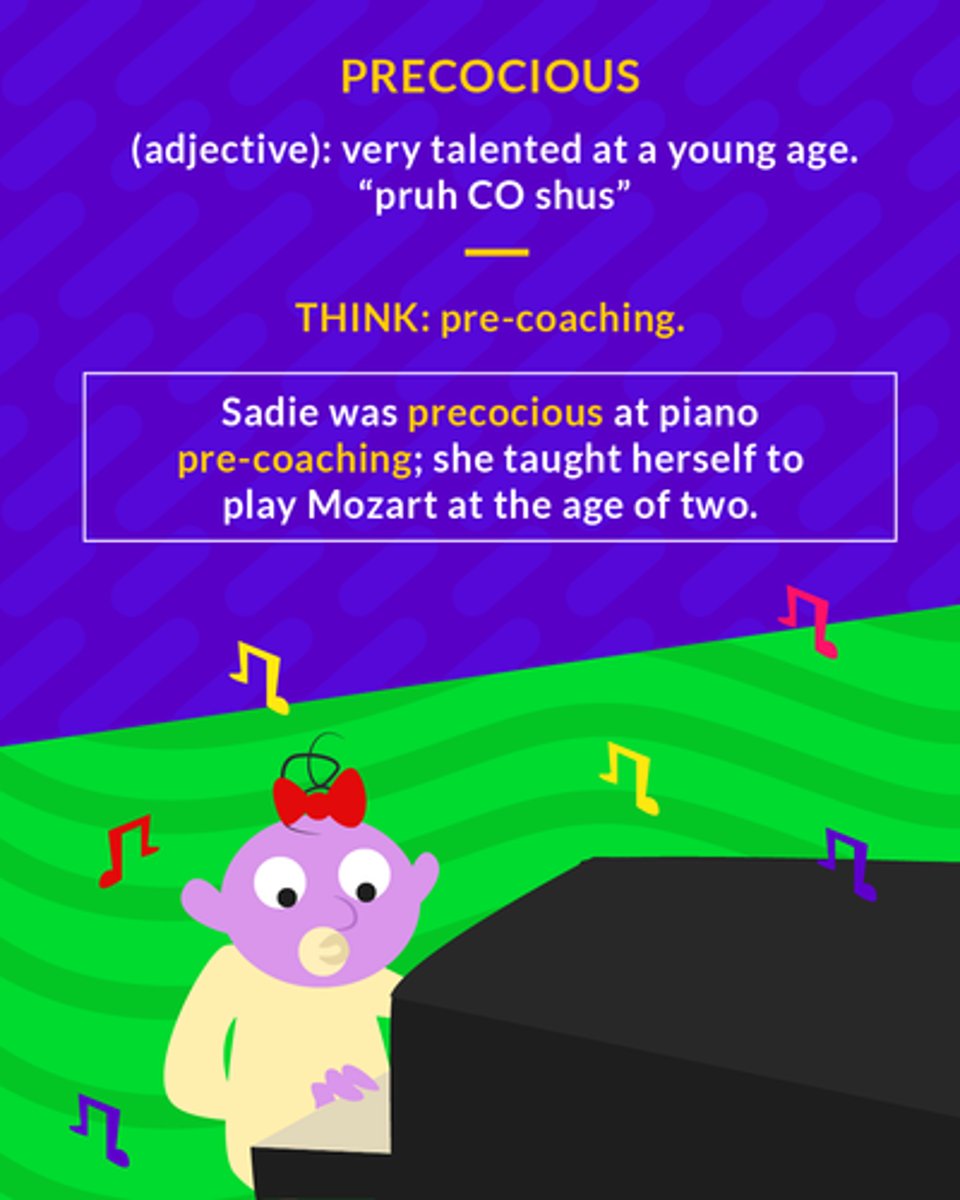 <p>talented beyond one's age</p>