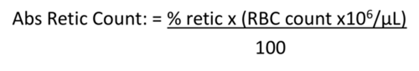 <p>BETTER INDICATOR RI = 25 - 75 mcL [RBC count * RRC(%)/100] higher in anemic patients</p>