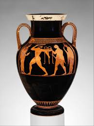 <p>Greek pottery shape for storing olive oil and wine</p>