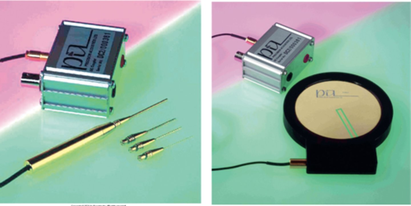 <p>a small transducer and complementing device used to measure acoustic pressure or intensity at a specific location</p><p>- can also measure period, PRP, PRF, &amp; PD</p>
