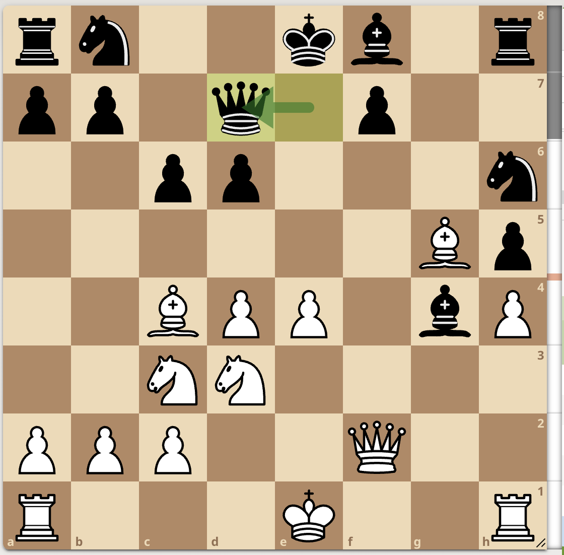 <p>…Qd7</p>