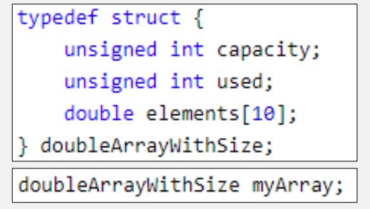 <p>struct keyword and typedef </p><p>use . to access variables</p><p>To access the fields when the composite variable is a pointer, use (*…). or -&gt; </p>