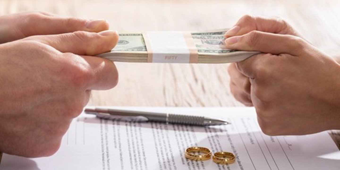 <p>The decisions about the separation of assets are made in the divorce settlement</p>