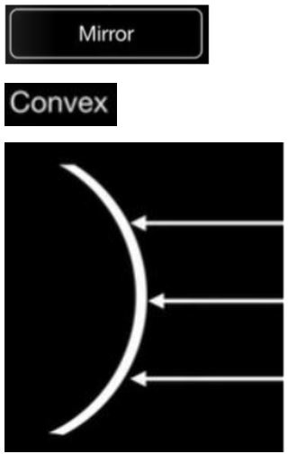 If we draw in **a convex mirror**, for example, and have rays moving towards it, from the right to the left, as they hit the surface they are going to _.