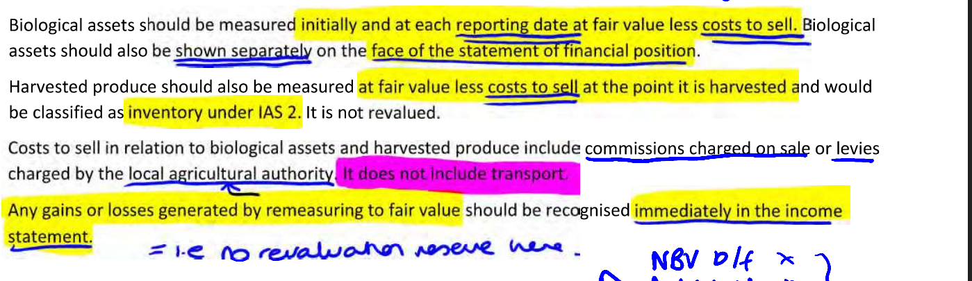 <p>Disclosures: Significant disclosures required including reconciliations of the changes in biological assets during the reporting period. </p>