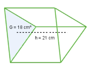 <p>Hvad er prismets rumfang?</p>