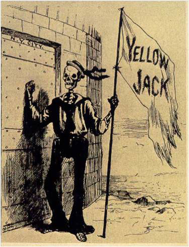 <p>“Yellow Jack” editorial cartoon</p>