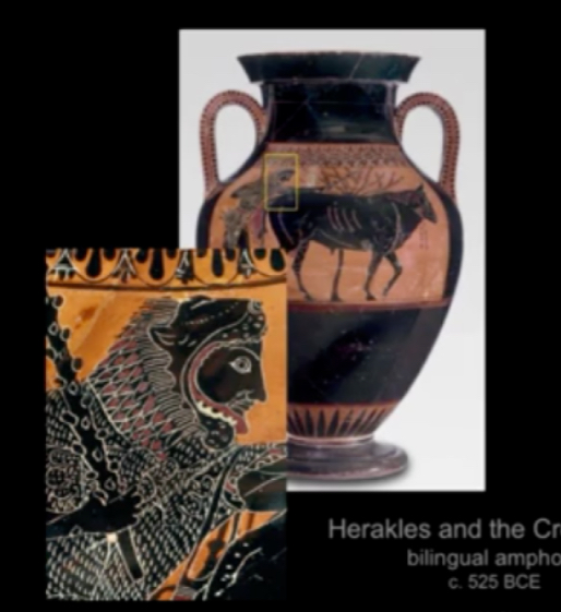 <p>Heracles and the Cretan bull</p>