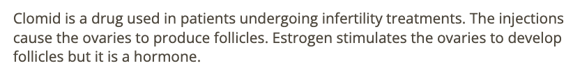 <p>b) clomid</p>